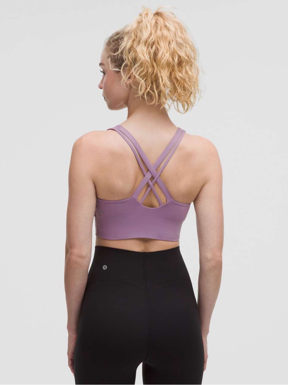 Lululemon Energy Longline Bra Medium Support B-D Cups Evolve Lavender Lux Size L